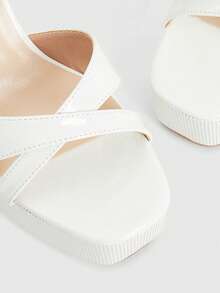 CUCCOO LuxiPop Women Heeled Sandals - White - View 6