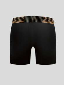 7pcs/Pack Men's Letter Print Casual Everyday Boxer Briefs - Multicolor - View 2