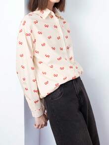 Maija 女士简约时尚休闲衬衫，日常穿着，节日场合皆宜 - 白色 - 查看 4