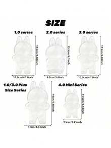 [Transparent Acrylic Protective Box] 1/2/3/6 Pieces, Suitable For LABUBU4.0/3.0/2.0/1.0 Mini Protective Box, 2025 New Protective Box, Acrylic Storage Box, Dustproof Protective Box, Transparent Storage Box, Very Suitable For Collecting And Displaying LABUBU4.0 | Love Monster Badge | Series Plush Toys. - Multicolor - View 5