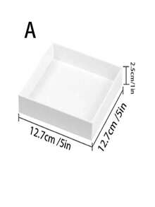 白色亚克力自助餐食品展示架，五面多功能亚克力支架，底部中空，适用于早午餐、自助餐、婚礼、派对等场合。 - 白色 - 查看 5
