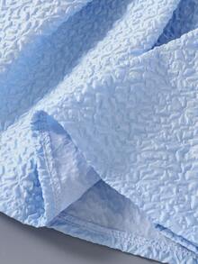 SHEIN 年轻女孩优雅撞色蝴蝶结装饰连衣裙