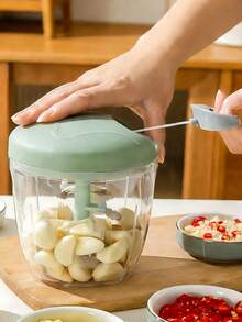 1 Piece, 16.91/30.43oz Manual Meat Grinder, Garlic Chopper, Rotary Onion Crusher, Vegetable Cutter, Creative Fruit Grinder, Meat Chopper, Durable Manual Kitchen Tool, Easy To Cook, A Powerful Helper For Kitchen Ingredient Processing - Multicolor - View 2