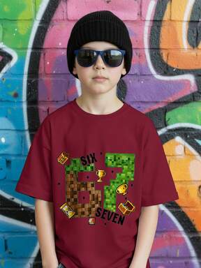 Tween Boy Casual Minimalist, Fashion Classic, Cool Style, Number 67, American Retro, Sports Style, Number "67" Print Crew Neck Short Sleeve T-Shirt, Suitable For Spring And Summer