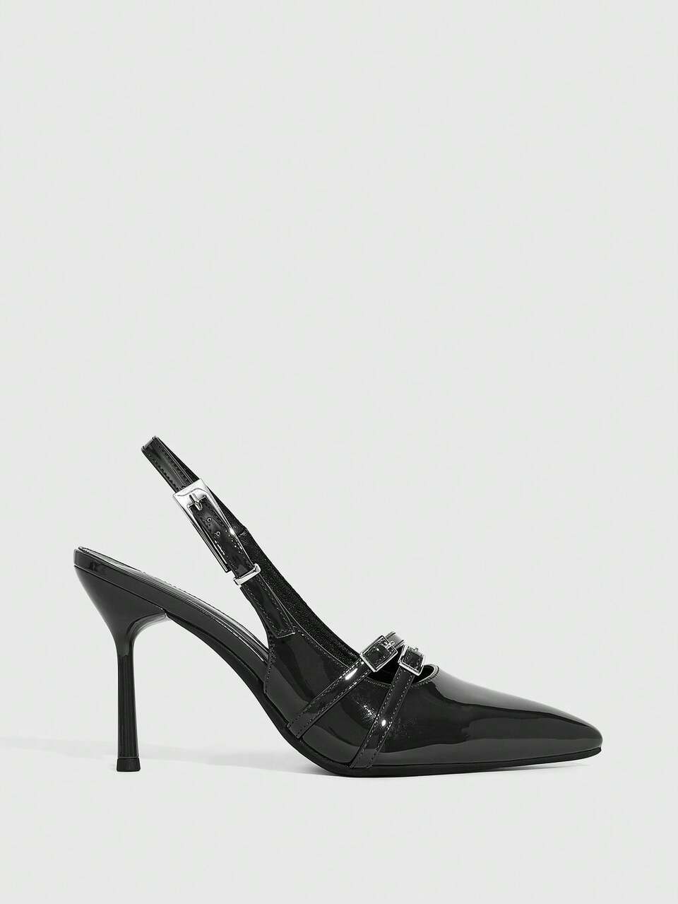 CUCCOO SZL French Metal Buckle Temperament High-Heeled Sandals, Multi-Metal Buckle Belt Decoration To Enhance The Sense Of Design, Suitable For Daily Commuting Of Women In The Workplace, But Also Suitable For Business Negotiations, Small Parties And Other Semi-Formal Settings