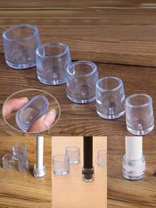 4/8/12/16 件装硅胶椅腿套，防滑圆形家具脚套（硅胶材质富有弹性），适用于抛光金属表面，地板保护垫 - 彩色 - 查看 1