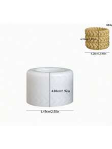Silicone Molds For DIY Epoxy Resin Braided Twisted Rope Storage Boxes& Plaster Candle Jars - White - View 8