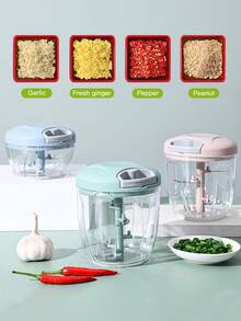 1 Piece, 16.91/30.43oz Manual Meat Grinder, Garlic Chopper, Rotary Onion Crusher, Vegetable Cutter, Creative Fruit Grinder, Meat Chopper, Durable Manual Kitchen Tool, Easy To Cook, A Powerful Helper For Kitchen Ingredient Processing - Multicolor - View 5