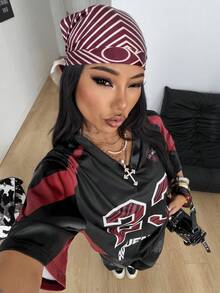 Coolane Été pour femmes Streetwear décontracté Sortie Athleisure Décontracté Graphique Respirant Maille Ample T-shirt en jersey, Décontracté pour femmes - Noir - Voir 4