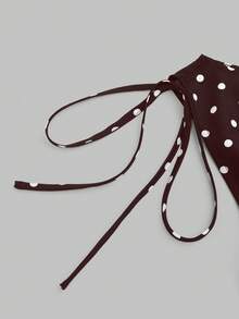 Áo camisole nữ cỡ lớn Sweetra kiểu dáng cổ điển thanh lịch Pháp màu đen trắng chấm bi, dây thắt nơ, ôm sát eo, vừa vặn, thoải mái và đa năng, phù hợp cho các lễ hội âm nhạc, kỳ nghỉ, đi chơi hàng ngày, tựu trường, lễ tốt nghiệp, giáo viên nữ, mùa xuân/hè, phong cách Y2K, thời trang đường phố, Halloween, Lễ Tạ ơn, Giáng sinh, tiệc năm mới. - Nhiều màu - Xem 4