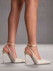 CUCCOO SZL Sexy Fashion Pointed Toe Transparent Fuchsia High Heel Pumps, Suitable For Party, Date Night, Spring Casual Outfit, Night Look Valentine's Day - Light apricot - View 5