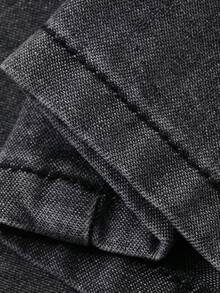 FRIFUL Women's Casual Everyday Commute Lapel Collar Slant Pocket Loose Wide Leg Denim Jumpsuit - Grey - View 8