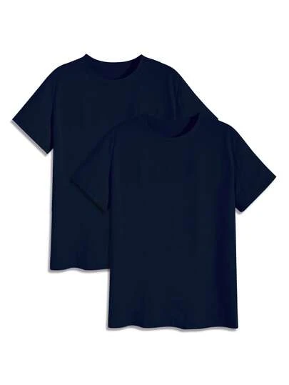 Manfinity Homme Men's Casual Solid Color Short Sleeve T-Shirt, Summer