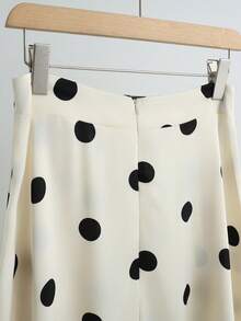 GlowEve New High Waist Polka Dot Pattern Slimming Elegant Women's Skirt Fall Cloth For Women - Apricot - View 5