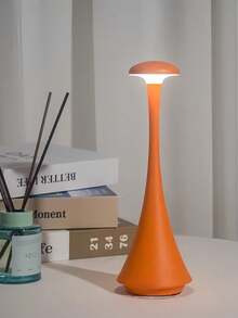 1PC LED Touch 3-Color Dimmable Desk Decor Ambient Light, Creative Holiday Gift Night Light, ABS Material, Bedside Lamp, Bedroom Light, Mushroom Lamp, USB Rechargeable Bar Light, Bookshelf Decor Lamp - multicolor - View 4