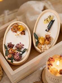 1pc Ship Shape Candle Jar Silicone Molds Oval Boats Cement Plaster Flower Pot Mold Concrete Wax Box Candle Tray Mould Home Decoration Crafts - White - View 3