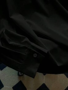 GlowEve CURVE Áo sơ mi dài tay cỡ lớn in hình trái tim và môi - màu đen - Xem 5