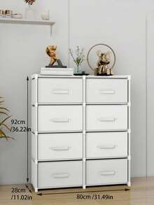 Closet; Portable Closet, Closet Organizer, Autumn Decorative Home Supplies. Multi-Functional, Available In Medium Size, Cube Storage Cabinet With Drawers, Dust-Proof Closet, Shelves, Shoe Rack, Shoe Cabinet, Independent Display Stand, Freely Assembleable, Floor-Standing Assembly Storage Rack, Bookshelf - Multicolor - View 10