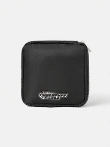 THE POWERPUFF GIRLS X SHEIN 1个印花洗漱包，旅行收纳化妆包，可装旅行必需品和化妆品 - 黑色 - 查看 4