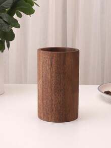 1 件 - 相思木勺铲；弯柄长柄饭勺、漏勺、勺叉、汤勺、铲子、油勺；木桶；7 把勺铲；一个木桶 - 棕色 - 查看 15