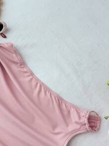 Travachic KIDS Tween Girl Elegant Casual Solid Pink Dress - Pink - View 3