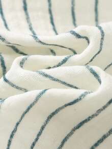 Cozy Pixies 男婴蓝白条纹领短袖马绣衬衫配松紧腰短裤两件套，适合春夏各种场合，如生日派对、洗礼、周岁庆典、晚会、演出、婚礼等，可作为优雅的婚礼宾客、花童、戒指童穿着。 - 彩色 - 查看 4