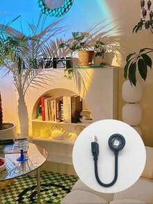 日落投影灯 - USB供电变色LED日落夜灯，7种颜色呼吸模式，360°彩虹氛围灯，适用于卧室、家居装饰、派对、放松和冥想 - 彩色 - 查看 8