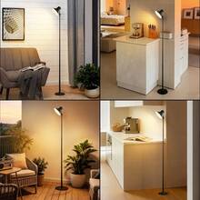 1PC 57 Inch Modern Height Adjustable Led Floor Lamp, USB Powered 3000K-6500K Brightness Dimmable Table Lamp, Indoor Multipurpose Corner Standing Light For Living Room, Bedroom, Study And Office Decor - Black - View 4