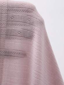 DAZY Top de pijama de mujer con tejido jacquard cómodo y parches de encaje - Rosa - Ver 7