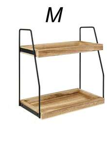 Countertop Coffee Station Organizer, 2 Tier Wooden Shelf For Coffee Bar Accessories, Condiment Storage Caddy For Kitchen, Home, Office - Brown, Kitchen Storage Utensils, Room Decoration, Suitable For Kitchen, Restaurant, Party, Camping, Gathering, Gift For Friends, Family Gift - Multicolor - View 11