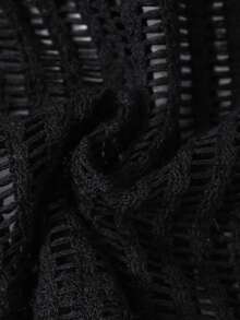 SHEIN ChillGRL 三件套女童蝴蝶结吊带上衣，露肩设计，搭配蝴蝶结阔腿裤，适合初秋外出旅行。 - 黑色 - 查看 9