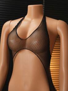 Alluring Darkness! ChaseTheNight Black Sexy Jumpsuit, Daring Cut-Out Design, Suitable For Theme Party Celebrations - Black - View 8