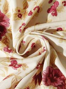 DreamSkyne 大码女式复古法式束腰奢华高端碎花长袖不对称下摆连衣裙，适合日常约会/下午茶、商务通勤、成熟聚会、休闲外出、春夏穿着。 - 彩色 - 查看 3