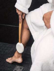 Dụng cụ chà lưng, Dành cho người cao tuổi, Phụ nữ, Kem dưỡng da, Dưỡng ẩm, Chống nắng, Kem chăm sóc da, Bàn chải làm sạch lưng, Cán gỗ tếch, Bàn chải chà cơ thể, Dụng cụ thoa kem dưỡng da, Bàn chải tắm. - Nhiều màu - Xem 5