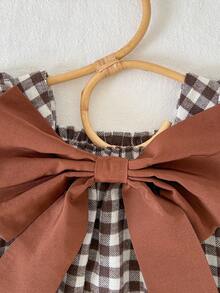 Cozy Pixies Baby Mädchen bunte karierte Kleid mit rundem Ausschnitt, ärmelos, tailliert, vielseitig und bequem - Verschiedenfarbig - Übersicht 6