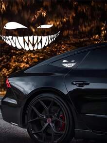 Zazumi Smiling Demon Gothic Vinyl Decal Waterproof Car Sticker For Window Bumper Laptop Motorcycle Helmet Spooky Decor Holiday Season Gift Ideas Must Haves - Multicolor - View 6