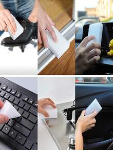 10/20/30PCS, Dishwashing Sponge, High Compression Nano Sponge, Magic Wiping, Kitchen Cleaning, Dish Cleaning, Magical Cleaning, Car Interior Cleanin - White - View 3