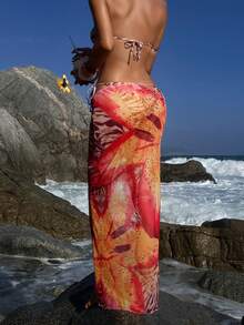 Opulessa 女士沙滩度假印花挂脖比基尼套装 - 彩色 - 查看 2