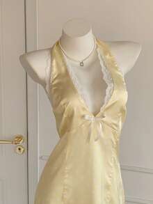 Comfortcana 女士纯色极简吊带迷你连衣裙 - 彩色 - 查看 3