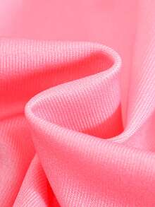 SHEIN 女婴爱心印花弹力吊带背心和喇叭裤套装（2件套），可爱印花百搭套装 - 粉色 - 查看 4