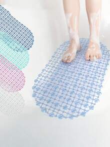 1pc Non-Slip Bathtub Mat, Medium Anti-Slip Shower Mat With Suction Cups And Drain Holes Transparent Bathroom Anti-Slip Mat Shower Room Floor Mat With Suction Cup, Toilet Waterproof Mat, Mildew-Proof And Antibacterial Shower Mat, Suitable For Shower Room, Bathtub, Toilet, Bathroom Anti-Slip Mat - Multicolor - View 3