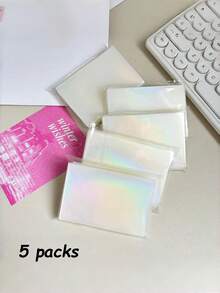 61x91毫米，50个哑光卡套，CPP激光雕刻心形全息明信片。3英寸顶部开口卡套。返校季。 - 彩色 - 查看 8