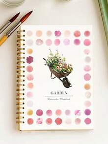 1 水彩画涂色书，花卉水彩练习册，绘画书，适合初学者的艺术绘画用品（带来舒适轻松的涂色体验） - 彩色 - 查看 5