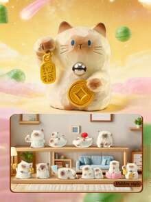 POKOJA LAND POKOJA LAND 1/4PCS Cat Crystal PAI Mood Blind Box Cartoon Cute Desk Resin Craft Ornament Collectible Art Piece For Festival Gift Idea - Multicolor - View 1