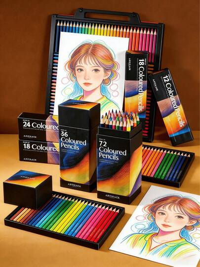 1pc High-End Boxed Colored Pencil Set, Including 12/24/36/48/72 Colors, Oil-Based Art Drawing Writing Supplies, Art Assignment, Christmas Gift, Birthday Gift, School Supplies, Back To School