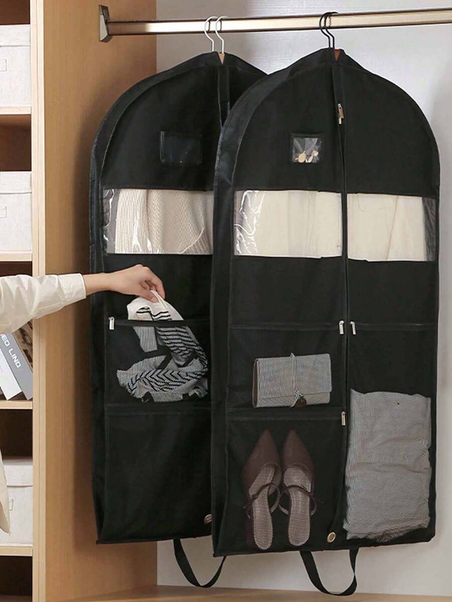 Túi đựng vest du lịch và cất giữ trong tủ quần áo, túi treo đựng quần áo có đáy mở rộng cho quần áo, áo sơ mi, áo khoác, áo choàng, túi đựng vest du lịch, túi treo đựng vest chịu lực cao với nhiều ngăn lưới lớn, vỏ bọc vest để cất giữ quần áo trong tủ quần áo khi đi du lịch, túi đựng vest du lịch kèm túi đựng vest. - Nhiều màu - Xem 1