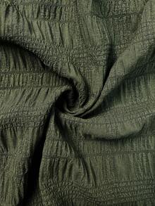 Linhara 大码梭织简约夏季度假衬衫 - 軍綠色 - 查看 4