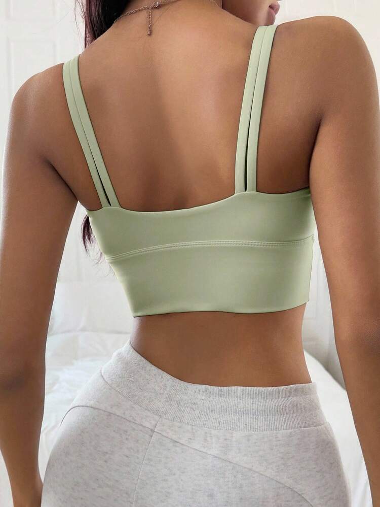 Women's Lightweight Shaping Solid Color Minimalist Activewear Sports Bra Camisole Lingerie For Women