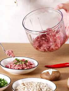 1 Piece, 16.91/30.43oz Manual Meat Grinder, Garlic Chopper, Rotary Onion Crusher, Vegetable Cutter, Creative Fruit Grinder, Meat Chopper, Durable Manual Kitchen Tool, Easy To Cook, A Powerful Helper For Kitchen Ingredient Processing - Multicolor - View 3