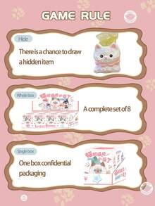 POKOJA LAND 1/6PCS New Style Pet Resin Craft Blind Box Desk Ornament Creative Collectible Figure For Home Office Decor Festival Gift Idea - Multicolor - View 6